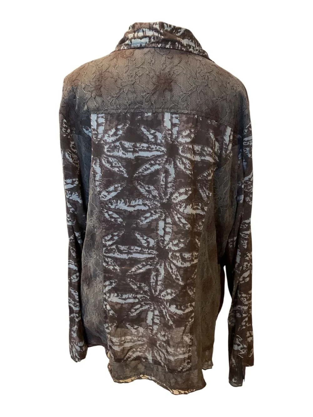 Parsley & Sage Boho Lace Mixed Media Tunic XL - Picture 4 of 8
